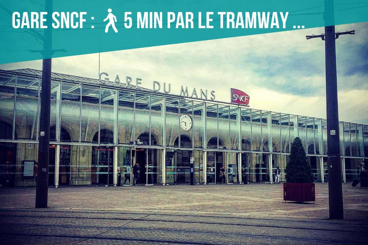 Tramway 8 Jaures Cosy Proche Gare Appartement Le Mans Buitenkant foto